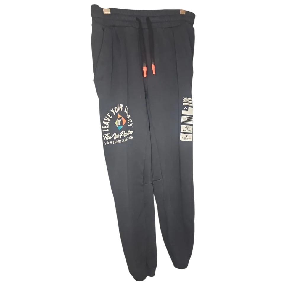 Under Armour Project Rock Heavy Terry Knit Jogger Sweatpants M Black Legacy - Picture 1 of 7